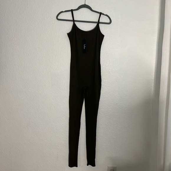 NWT Lulus Hunter Green Ribbed Jumpsuit - Picture 4 of 6